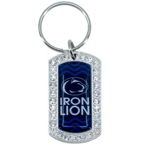 keychain sparkles around Penn State Athletic Logo Iron Lion